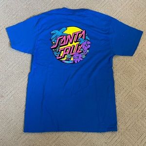 Santa Cruz Skateboards t shirt dark blue tropical men’s medium new with tags
